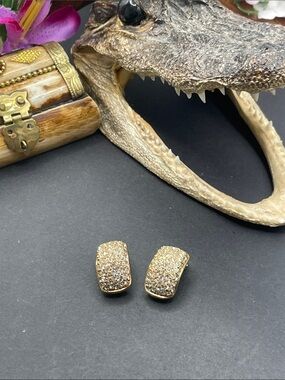 Roman crystal clip earrings